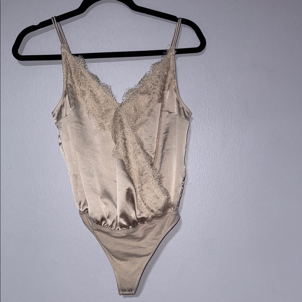 Elegant Cream Lace Bodysuit